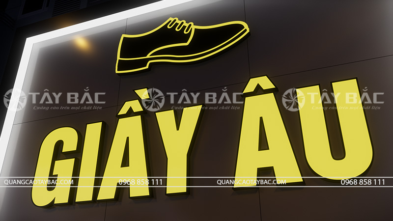 Biển quảng cáo shop Giầy Âu