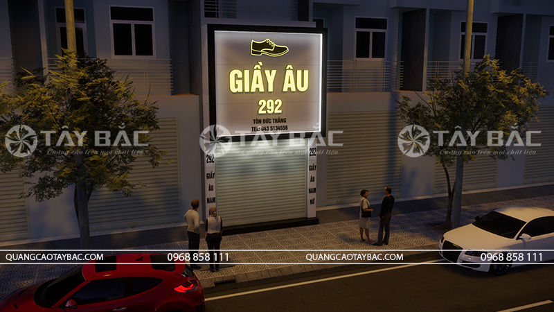 Biển quảng cáo shop Giầy Âu