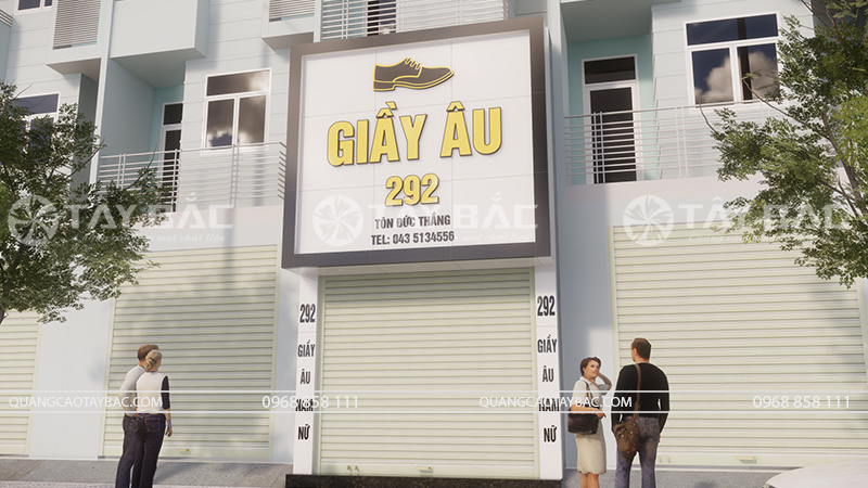 Biển quảng cáo shop Giầy Âu