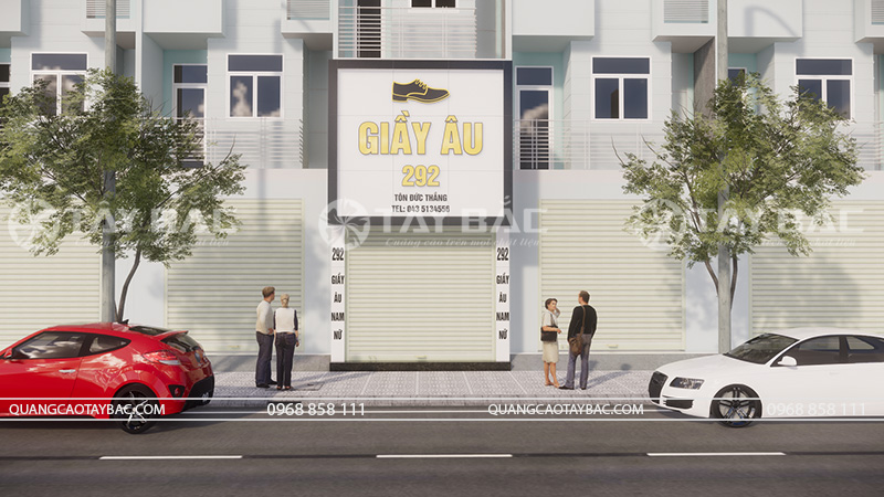 Biển quảng cáo shop Giầy Âu