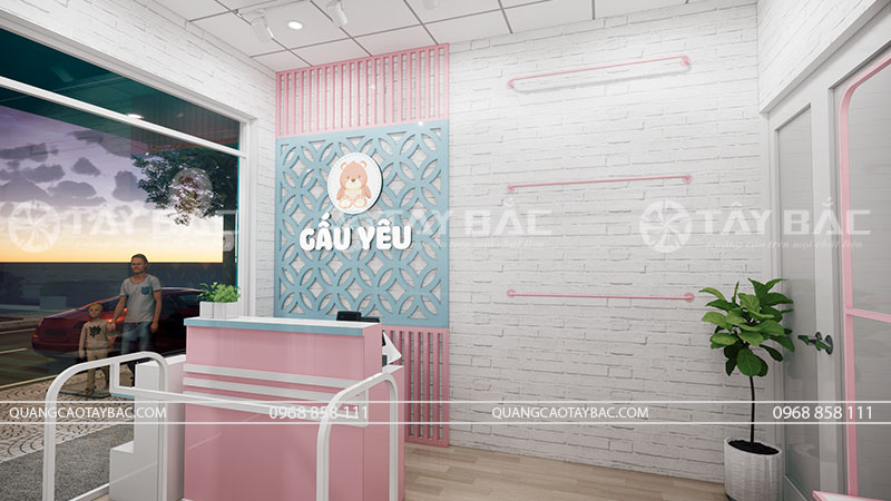 Biển quảng cáo shop Gấu Yêu-quần áo trẻ em