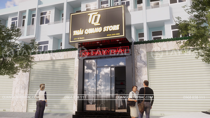 Biển quảng cáo store Thái Quang- shop quần áo