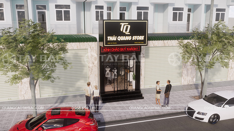 Biển quảng cáo store Thái Quang- shop quần áo