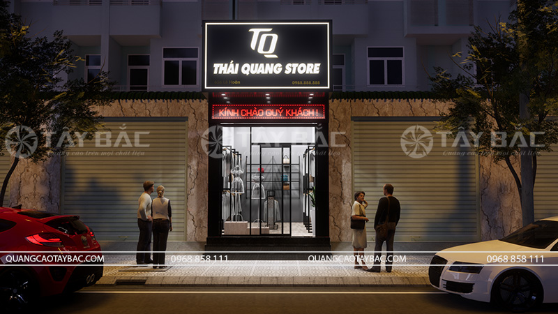 Biển quảng cáo store Thái Quang- shop quần áo