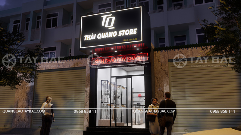 Biển quảng cáo store Thái Quang- shop quần áo