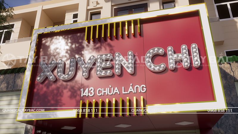 Biển quảng cáo shop Xuyến Chi-shop quần áo.