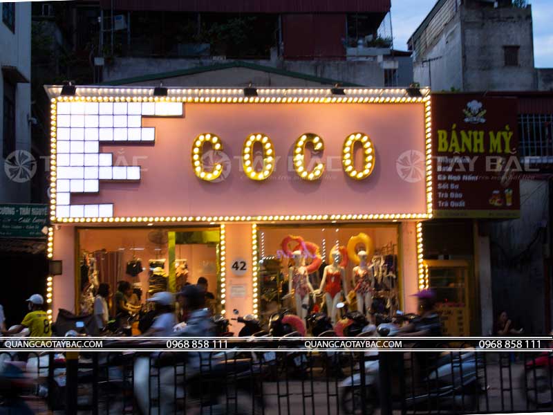 Biển quảng cáo shop thời trang Coco