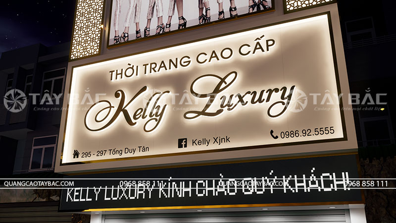 Biển quảng cáo thời trang Kelly