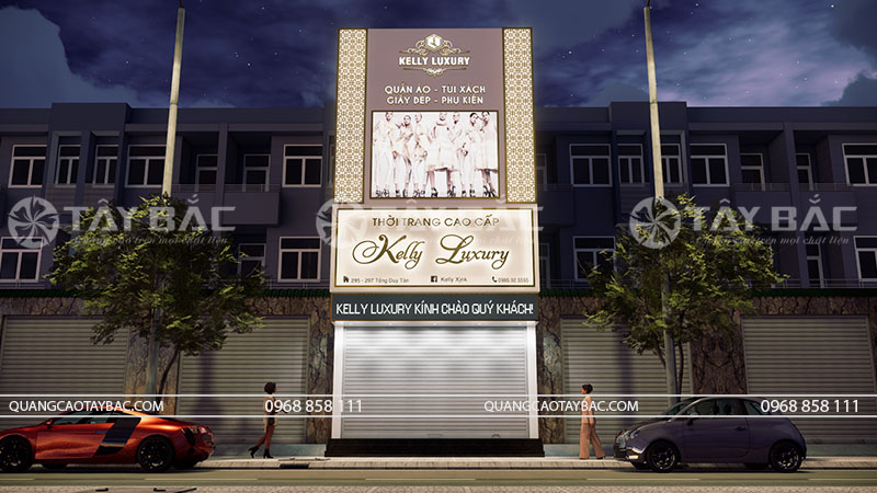Biển quảng cáo thời trang Kelly