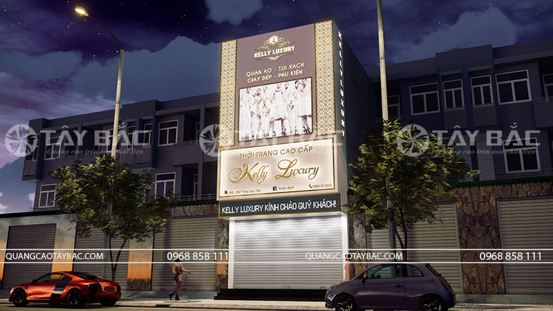 Biển quảng cáo thời trang Kelly