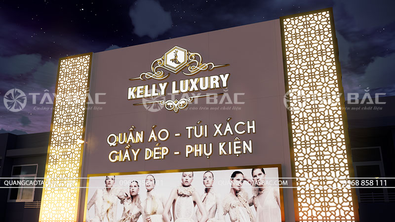 Biển quảng cáo thời trang Kelly
