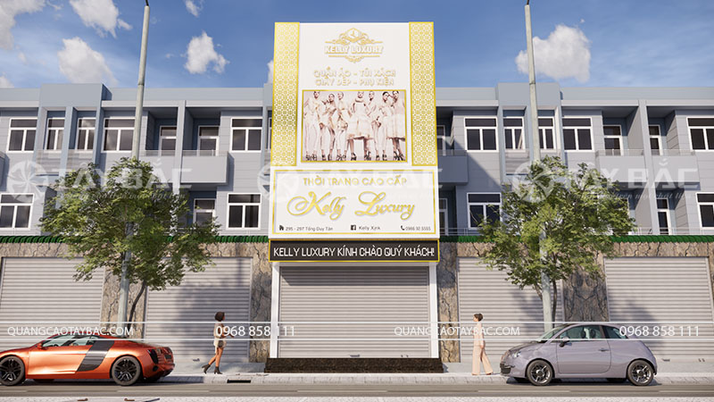 Biển quảng cáo thời trang Kelly