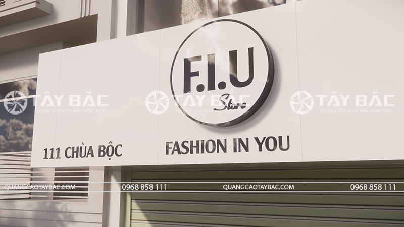 Biển quảng cáo shop thời trang F.I.U