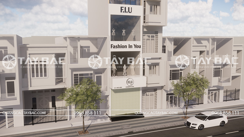 Biển quảng cáo shop thời trang F.I.U