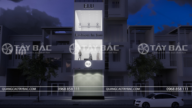 Biển quảng cáo shop thời trang F.I.U