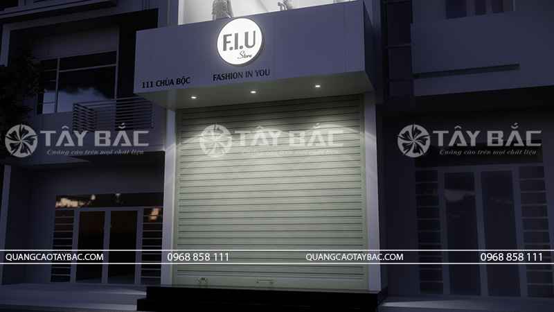 Biển quảng cáo shop thời trang F.I.U