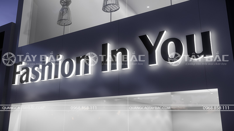 Biển quảng cáo shop thời trang F.I.U