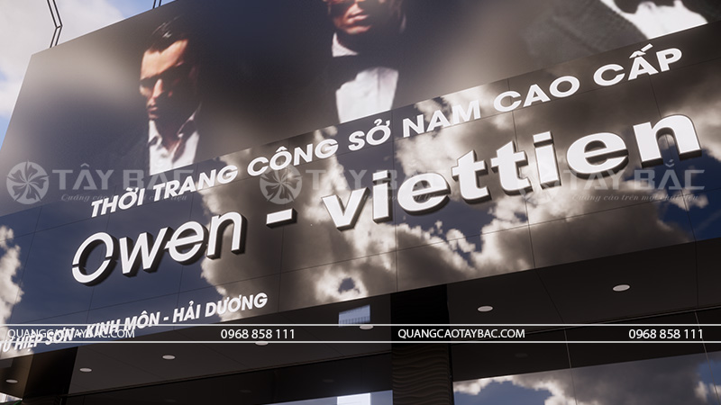 Biển hiệu shop thời trang Owen