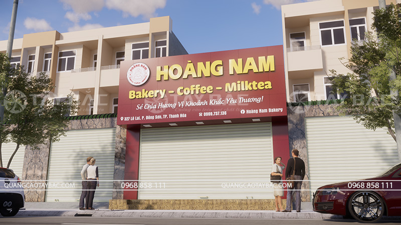 Biển quảng cáo Bakery-Coffee Hoàng Nam
