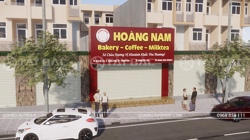 Biển quảng cáo Bakery-Coffee Hoàng Nam