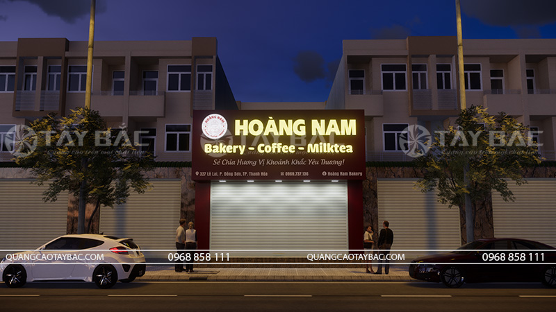 Biển quảng cáo Bakery-Coffee Hoàng Nam