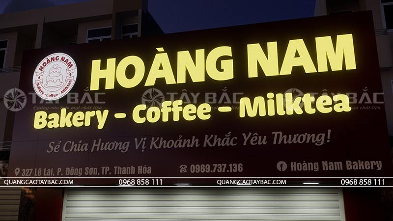 Biển quảng cáo Bakery-Coffee Hoàng Nam