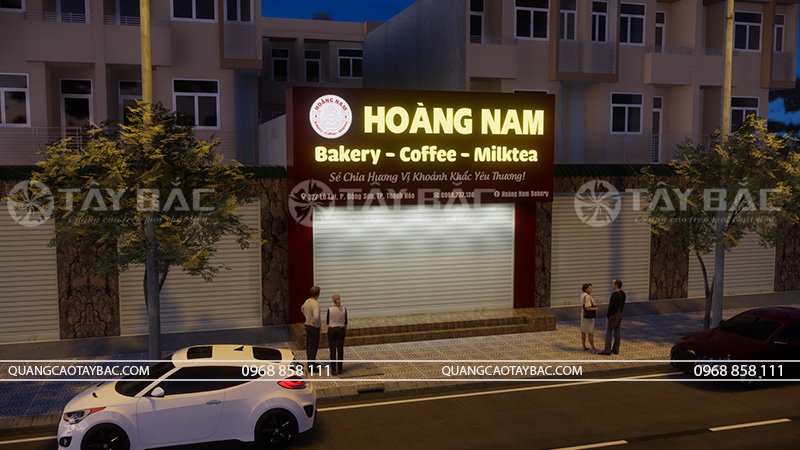 Biển quảng cáo Bakery-Coffee Hoàng Nam
