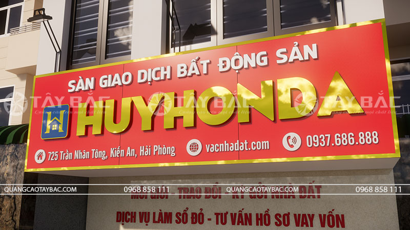 Bảng hiệu bất động sản HuyHonda