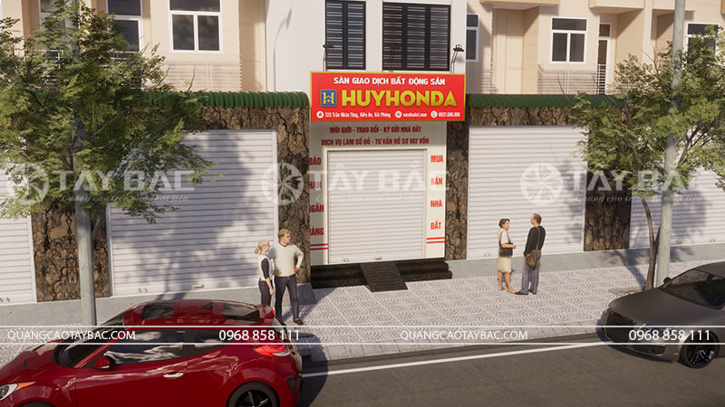 Bảng hiệu bất động sản HuyHonda