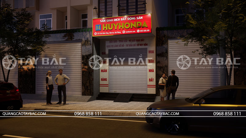 Bảng hiệu bất động sản HuyHonda
