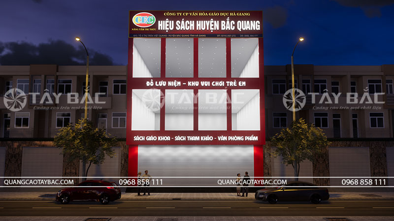 Bảng hiệu nhà sách Bắc Quang