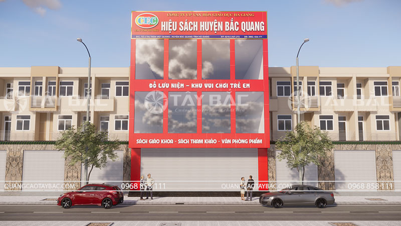Bảng hiệu nhà sách Bắc Quang