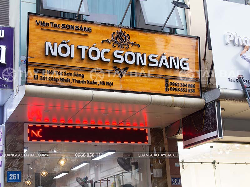 Biển quảng cáo salon tóc sơn sáng