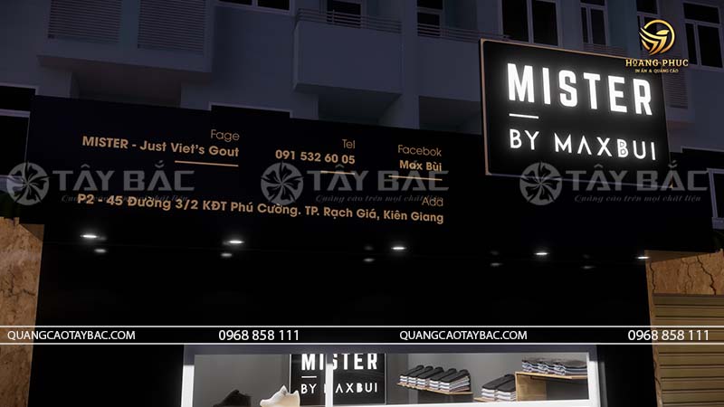 Biển quảng cáo shop giầy Maxbui