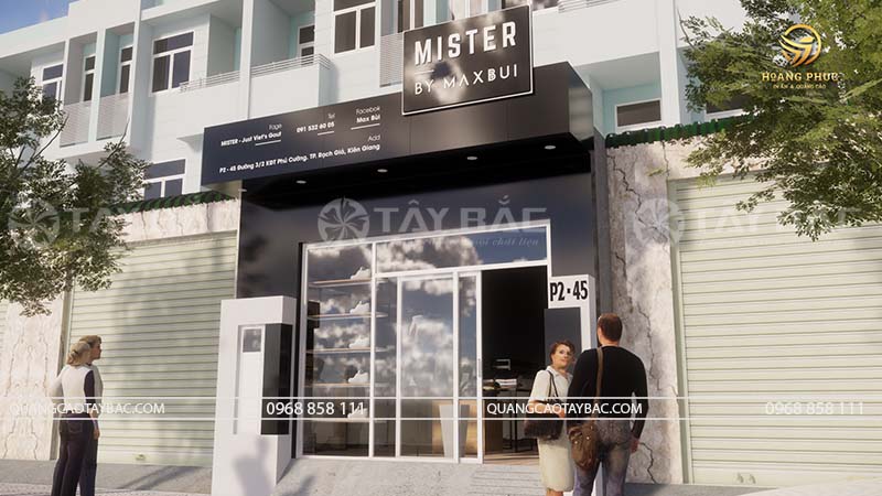 Biển quảng cáo shop giầy Maxbui
