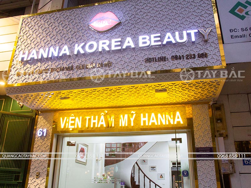 Biển quảng cáo spa Hanna Korea