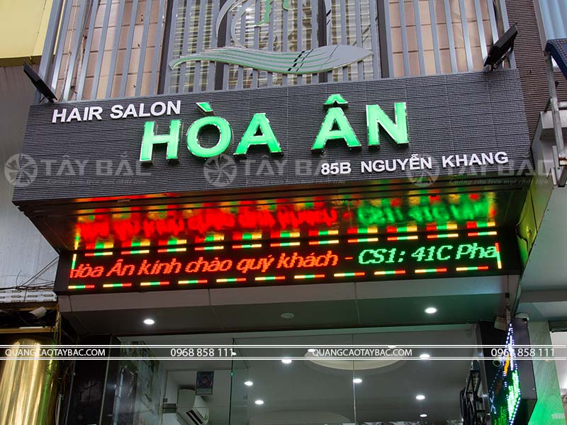 Biển quảng cáo tóc Hòa Ân