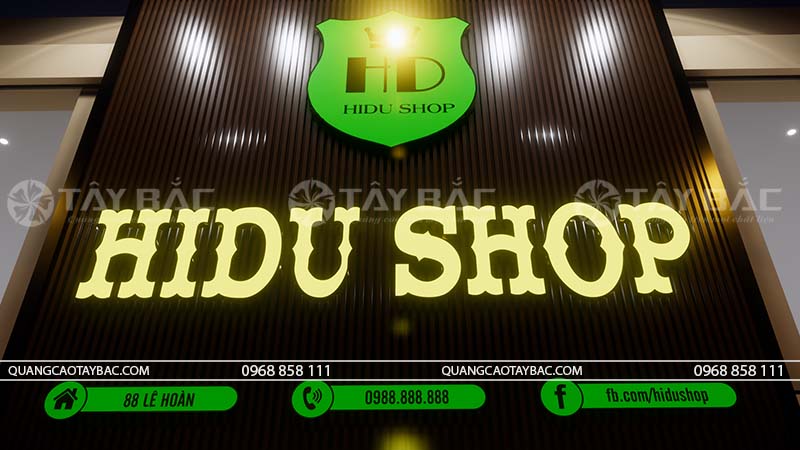 Biển quảng cửa hàng Hidu shop