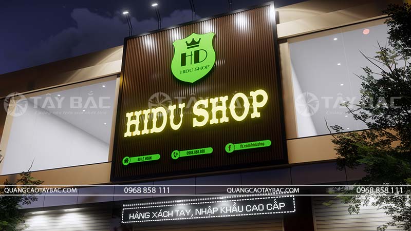 Biển quảng cửa hàng Hidu shop