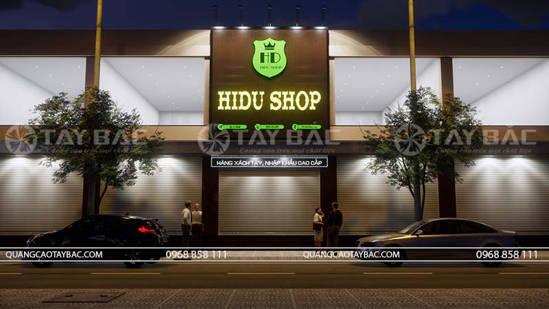 Biển quảng cửa hàng Hidu shop