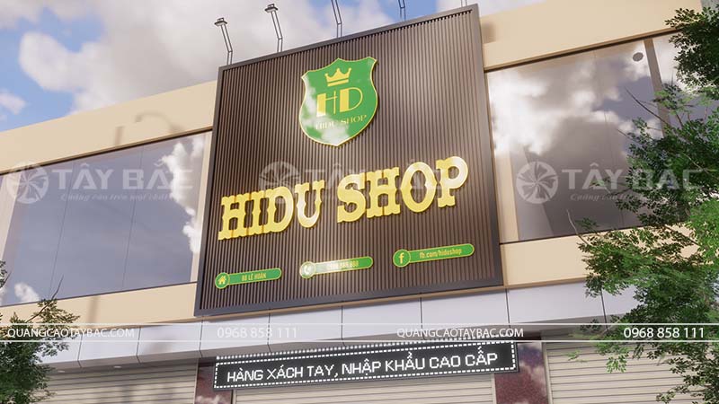 Biển quảng cửa hàng Hidu shop