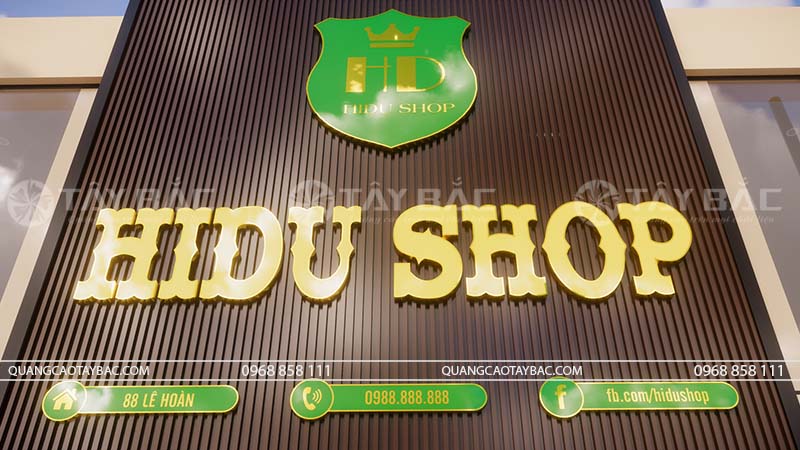 Biển quảng cửa hàng Hidu shop