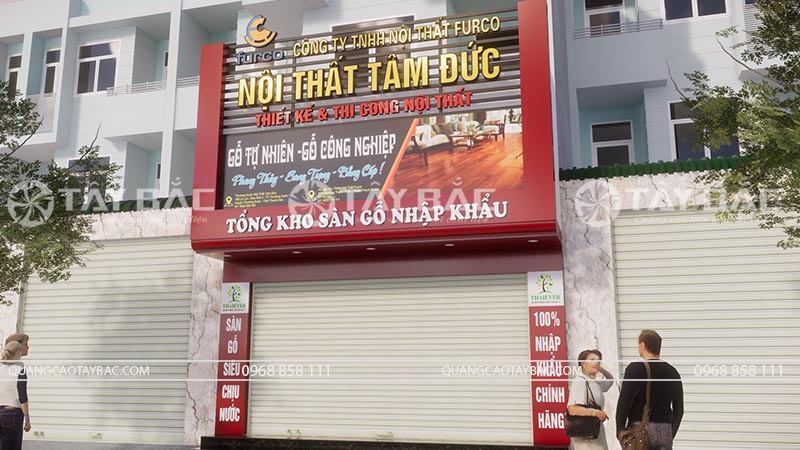 Biển quảng cáo nội thất đồ gỗ Tâm Đức