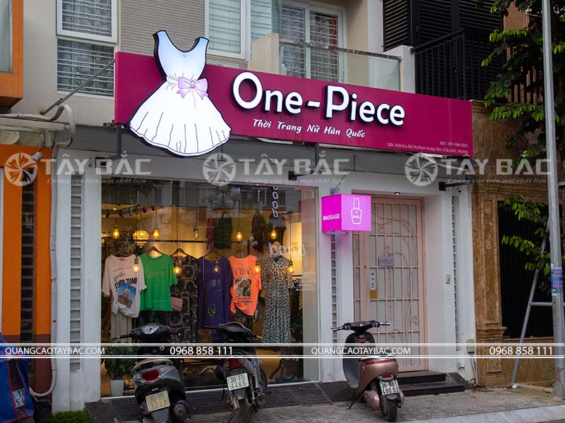 Biển quảng cáo shop thời trang Piece