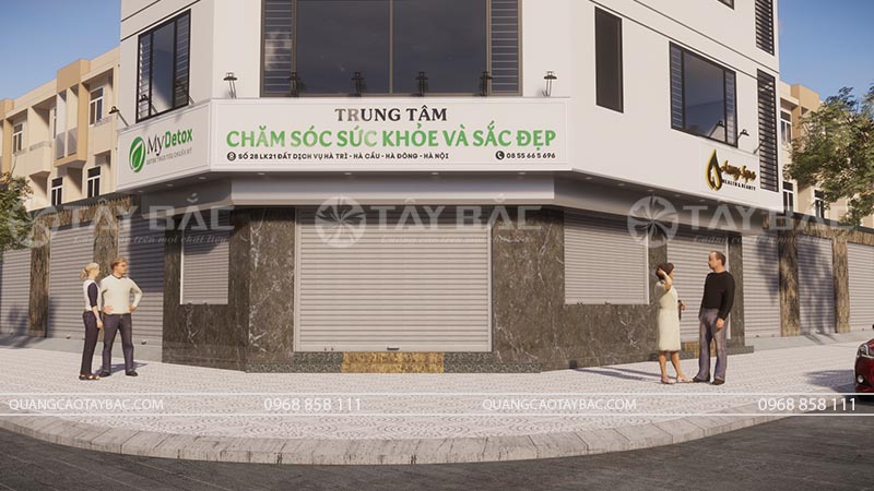 Biển bảng trung tâm sức khỏe làm đẹp Detox