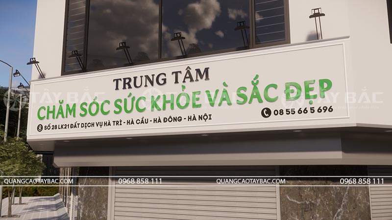 Biển bảng trung tâm sức khỏe làm đẹp Detox