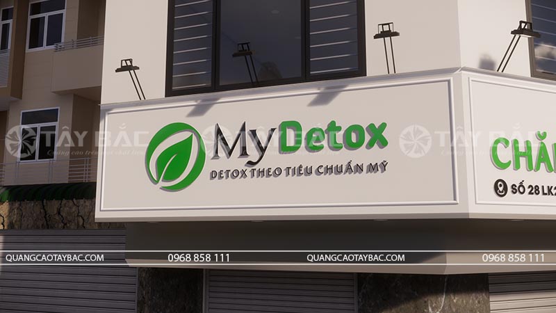 Biển bảng trung tâm sức khỏe làm đẹp Detox