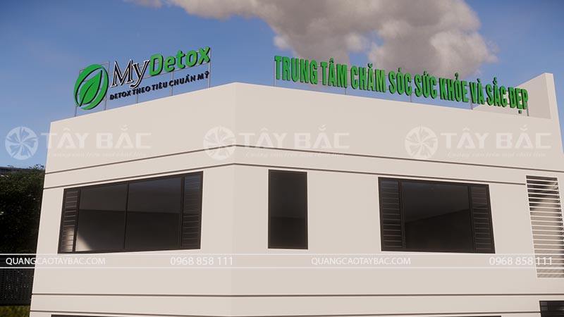 Biển bảng trung tâm sức khỏe làm đẹp Detox