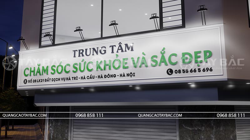 Biển bảng trung tâm sức khỏe làm đẹp Detox