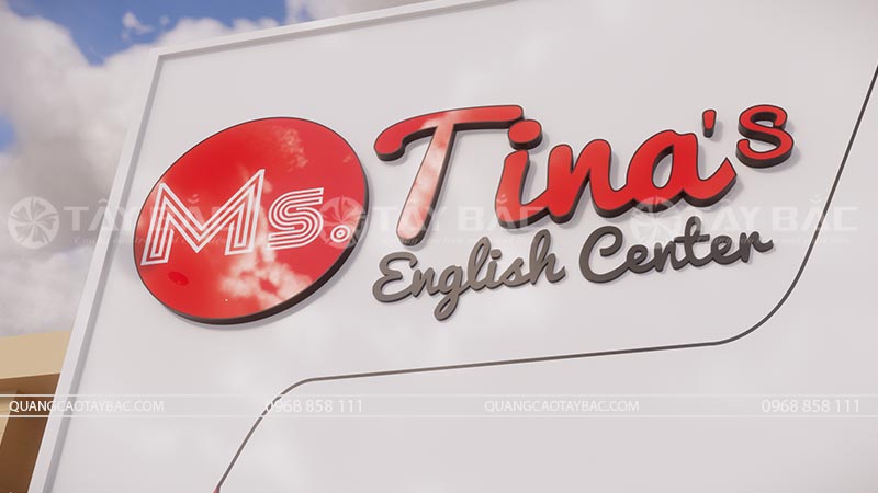 Biển quảng cáo trung tâm ngoại ngữ Tina